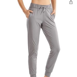 Grey women’s joggers crz yoga brand from amazon